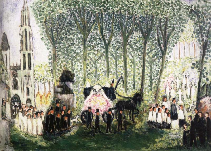 Nils von Dardel Funeral in Senlis oil painting image
